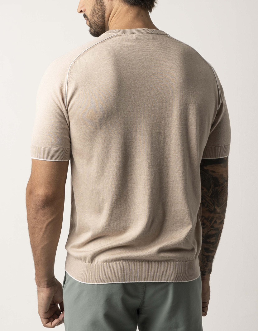 Castello d'Oro Beige Knitwear T-shirt  image